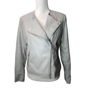 Bagatelle faux leather gray moto jacket
